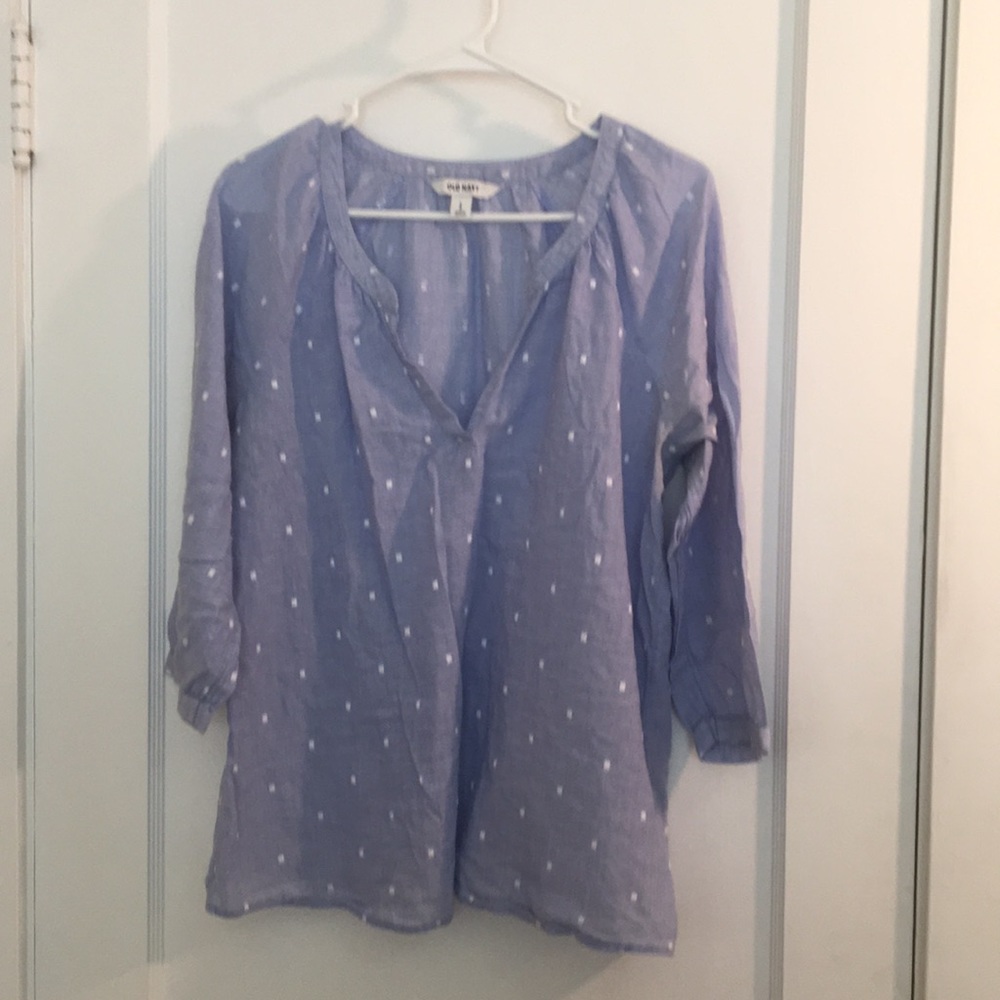 Blue Tunic Style Blouse